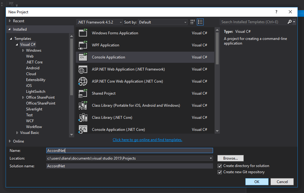 Microsoft Visual Studio - Project - Console 2