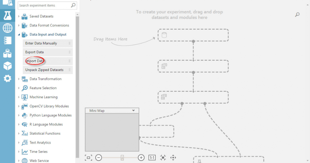 Microsoft Azure - Experiments - Import Data